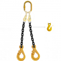 Строп ланцюговий двоглковий самозакривн гаки з обмежувачем глки  2СЛ 28т